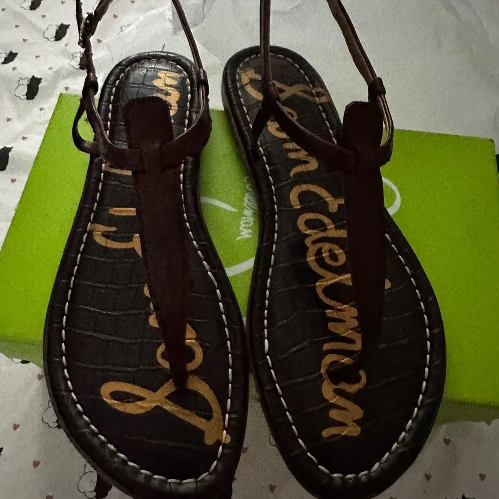 Sam Edelman Gigi Leather Sandals - Picture 5 of 7
